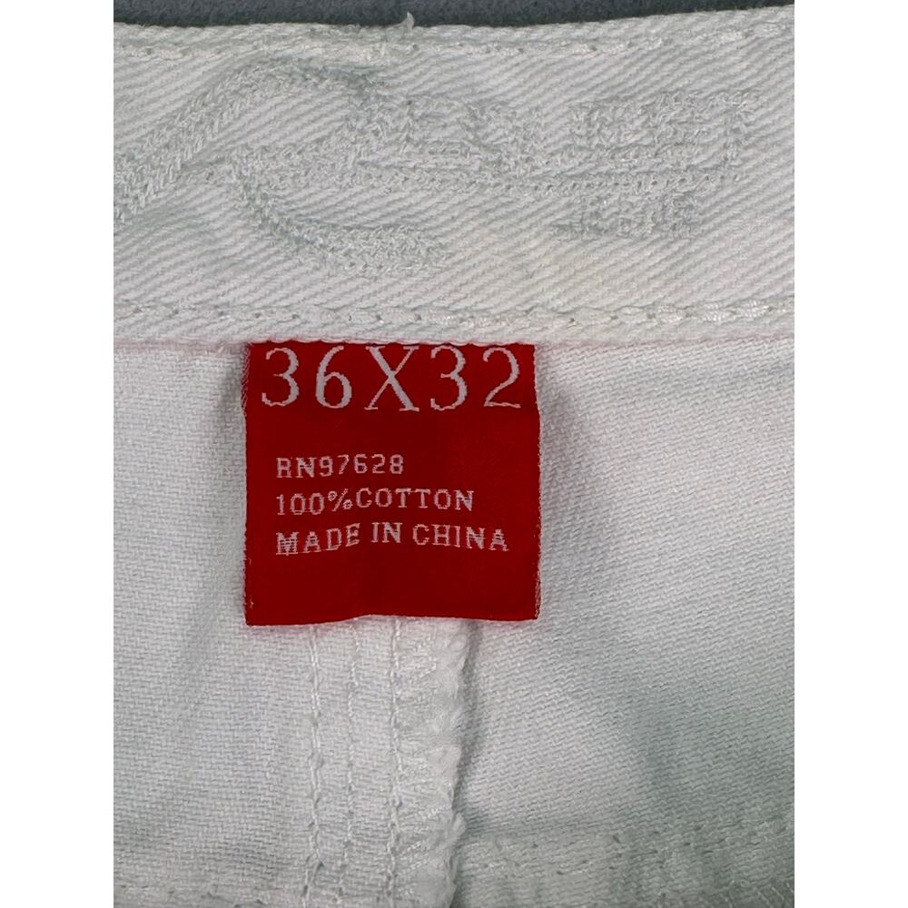 Request Jeans Crisp White Straight Leg Denim Pants Men’s Size 36x32 - Picture 8 of 15